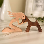 Figura Artigianale Famiglia e Animali in Legno