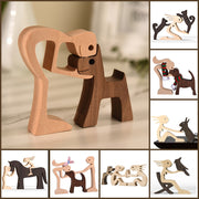 Figura Artigianale Famiglia e Animali in Legno