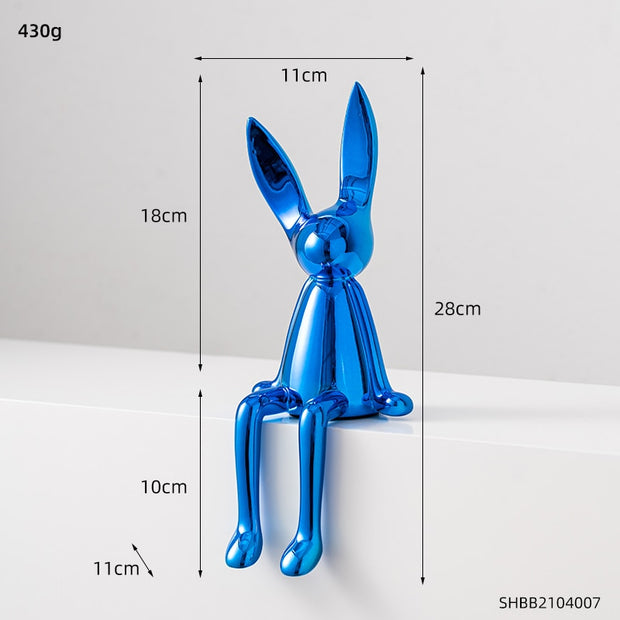 Scultura Rabbit Creativa in Resina